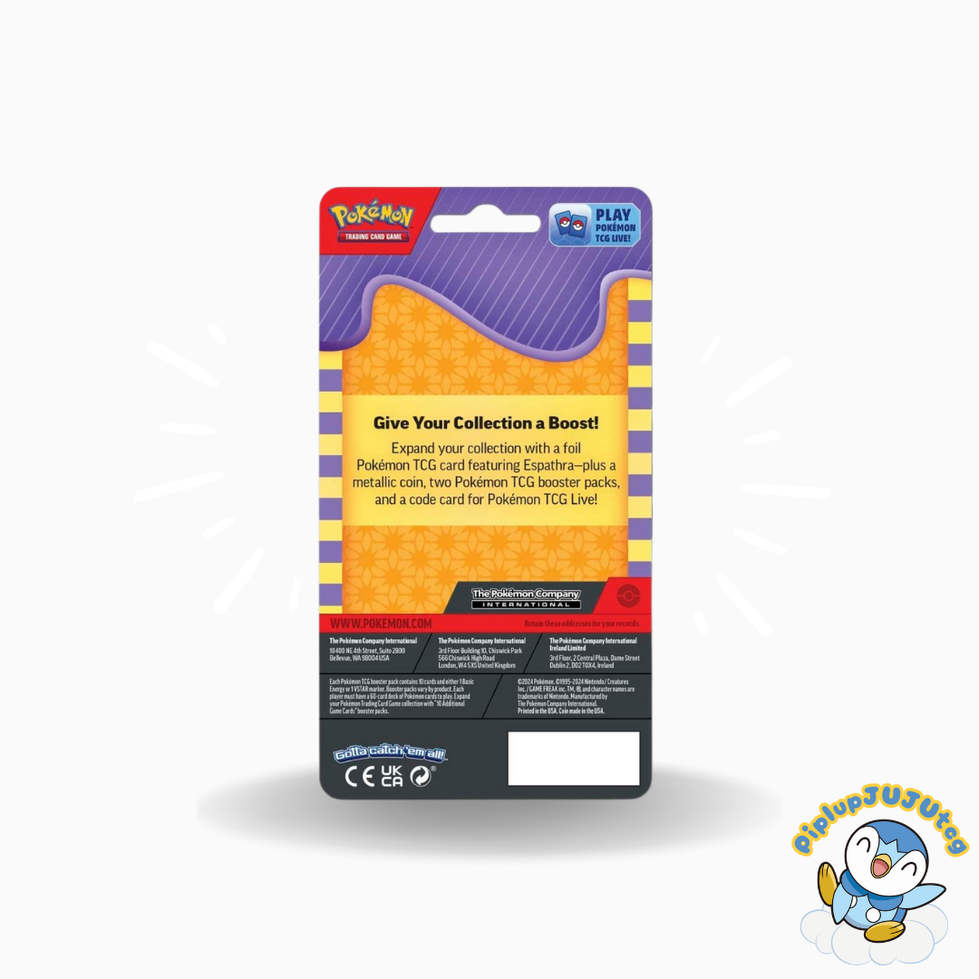 Pokémon TCG: Espathra Card with 2 Booster Packs & Coin